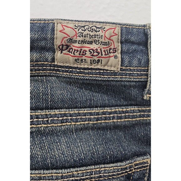 Paris Blues Women Junior Y2K Size 17 Stretch Light Wash Bootcut Mid Rise Jeans - Picture 9 of 15